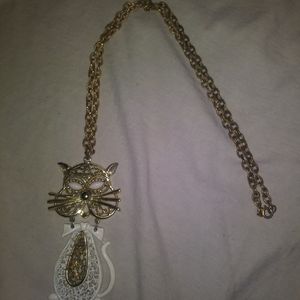 Cool large cat necklace